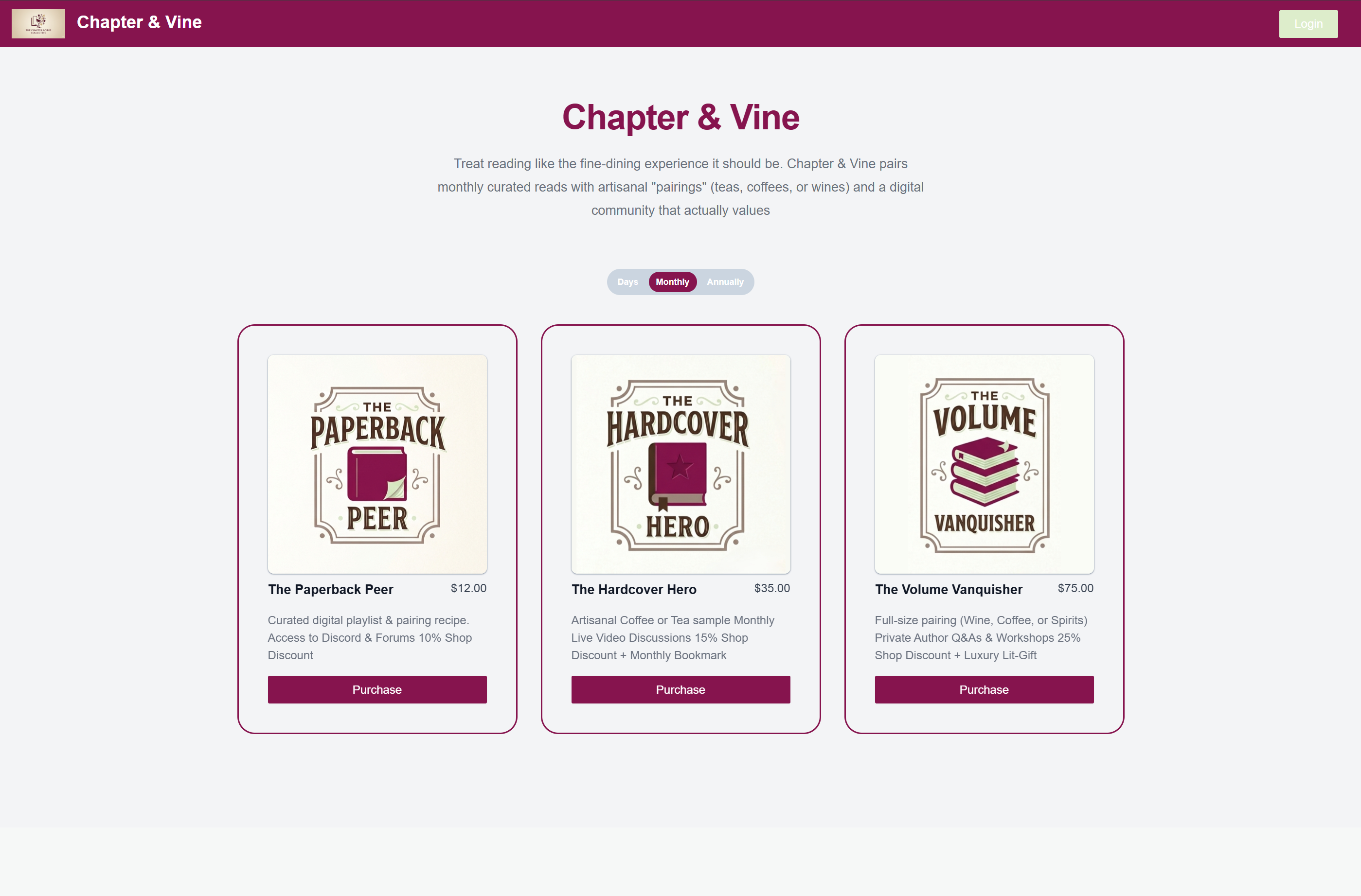 Markt Sample Customer Landing Page screenshot